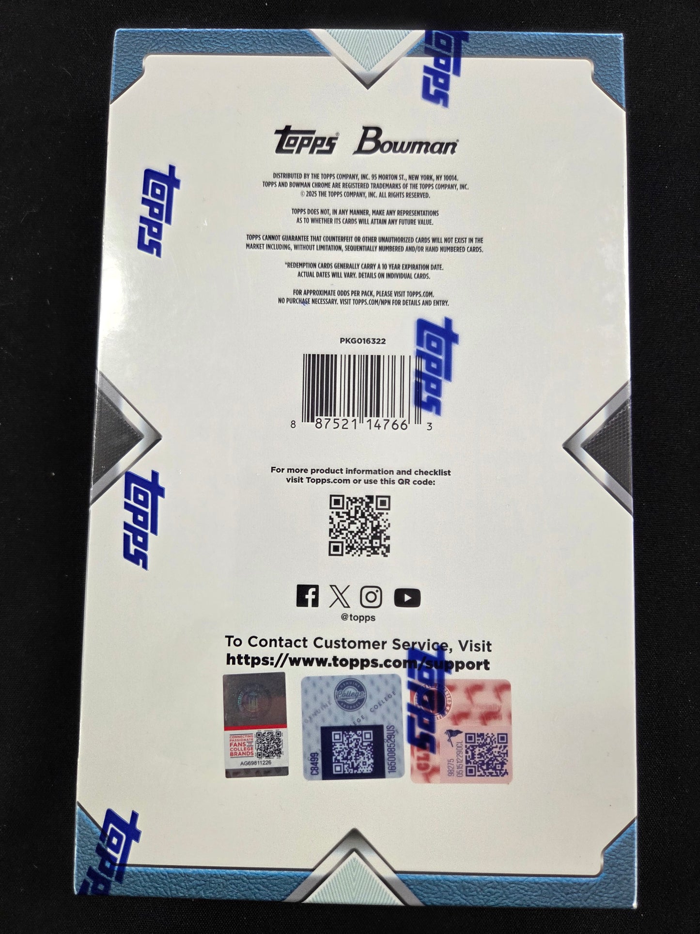 2025 Bowman University Chrome Football Hobby Box