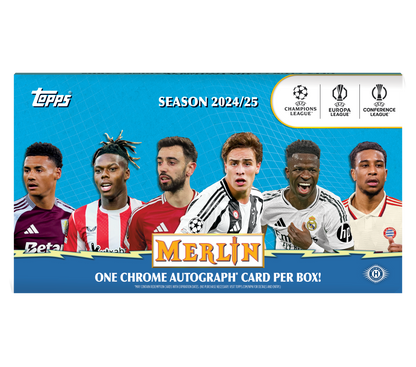 2024-25 Topps UEFA Club Competitions Merlin Chrome Soccer Hobby Box