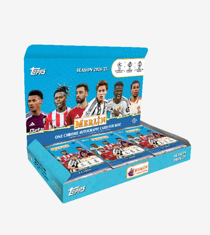 2024-25 Topps UEFA Club Competitions Merlin Chrome Soccer Hobby Box