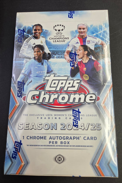 2024-25 Topps Chrome UEFA Women's Champions League Soccer Hobby Box