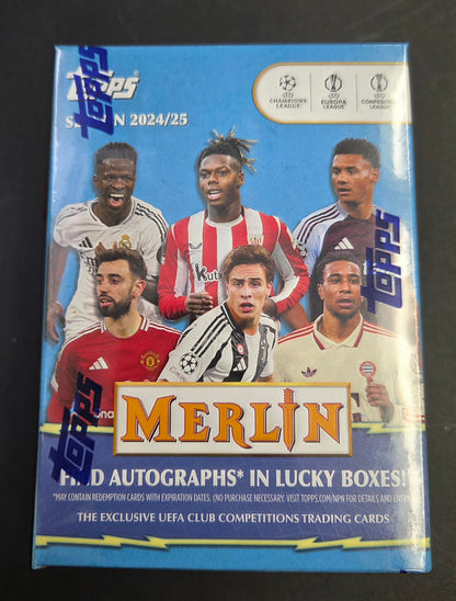 2024/25 Topps UEFA Club Competitions Merlin Chrome Soccer Value Box