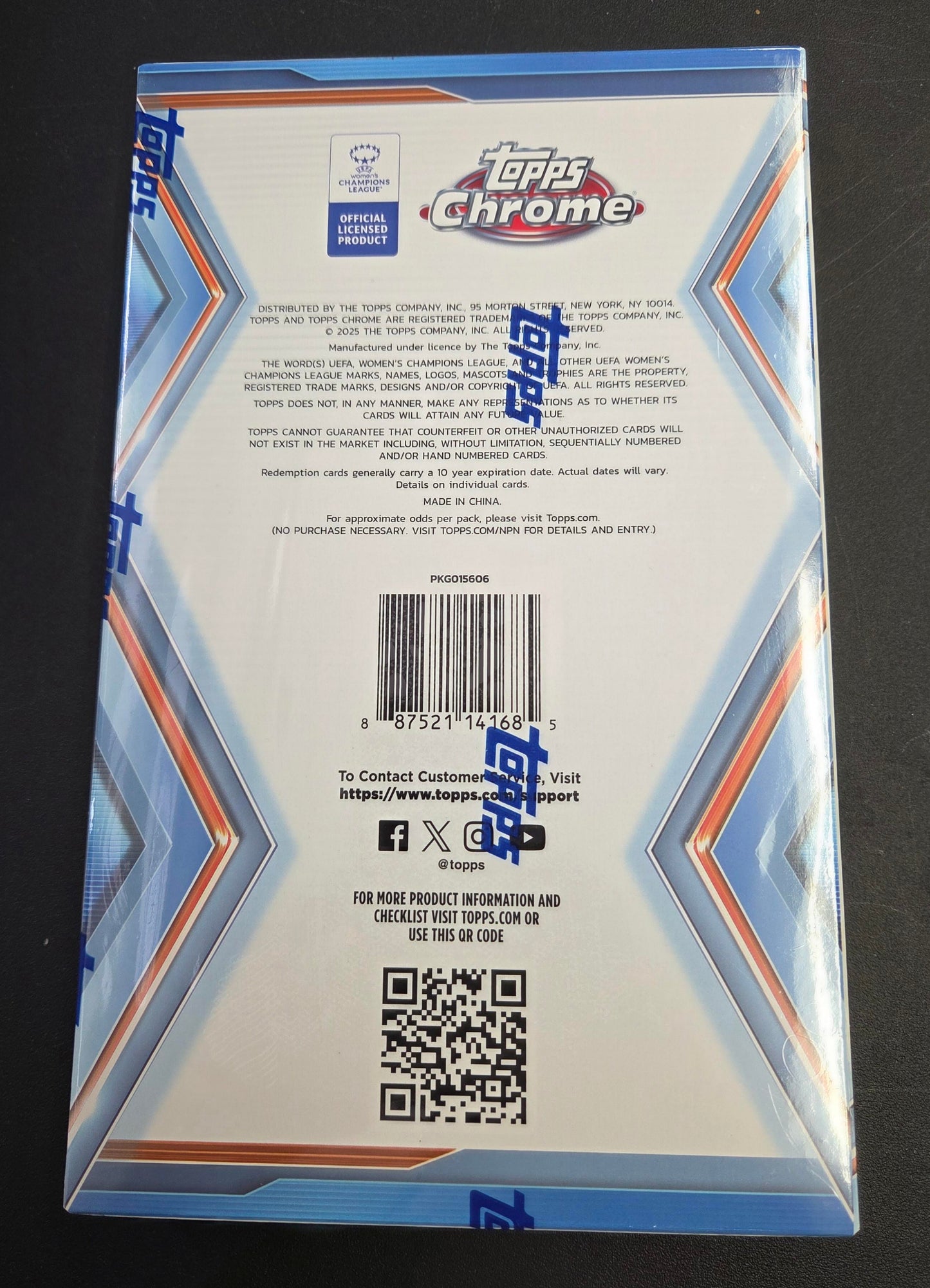 2024-25 Topps Chrome UEFA Women's Champions League Soccer Hobby Box