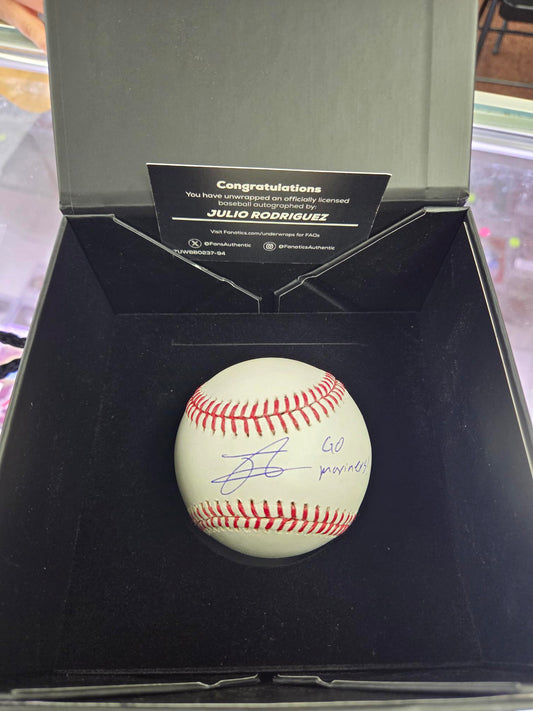 2025 Fanatics Under Wraps Julio Rodriguez Signed Baseball