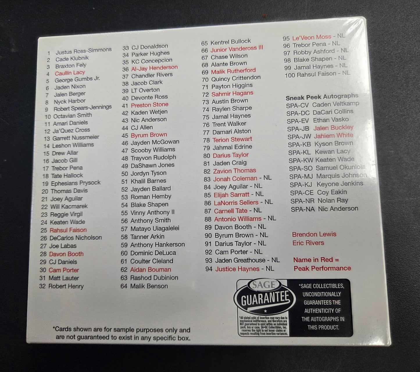 2026 Sage Low Series Football Mega Box