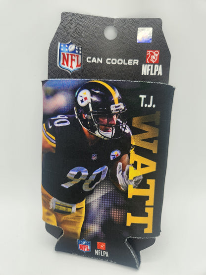 Steelers TJ Watt 2 Sided Can Cooler